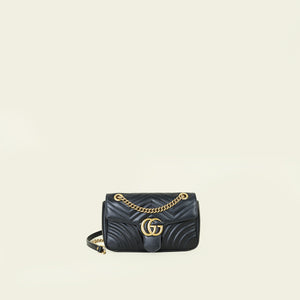 Gucci Black GG Marmont Medium Shoulder Bag