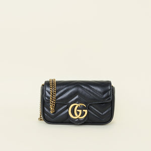 Gucci Black GG Marmont Mini Shoulder Bag