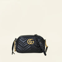 Gucci Black GG Marmont Camera Small Bag