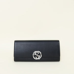 Gucci Black Broadway Crystal Clutch