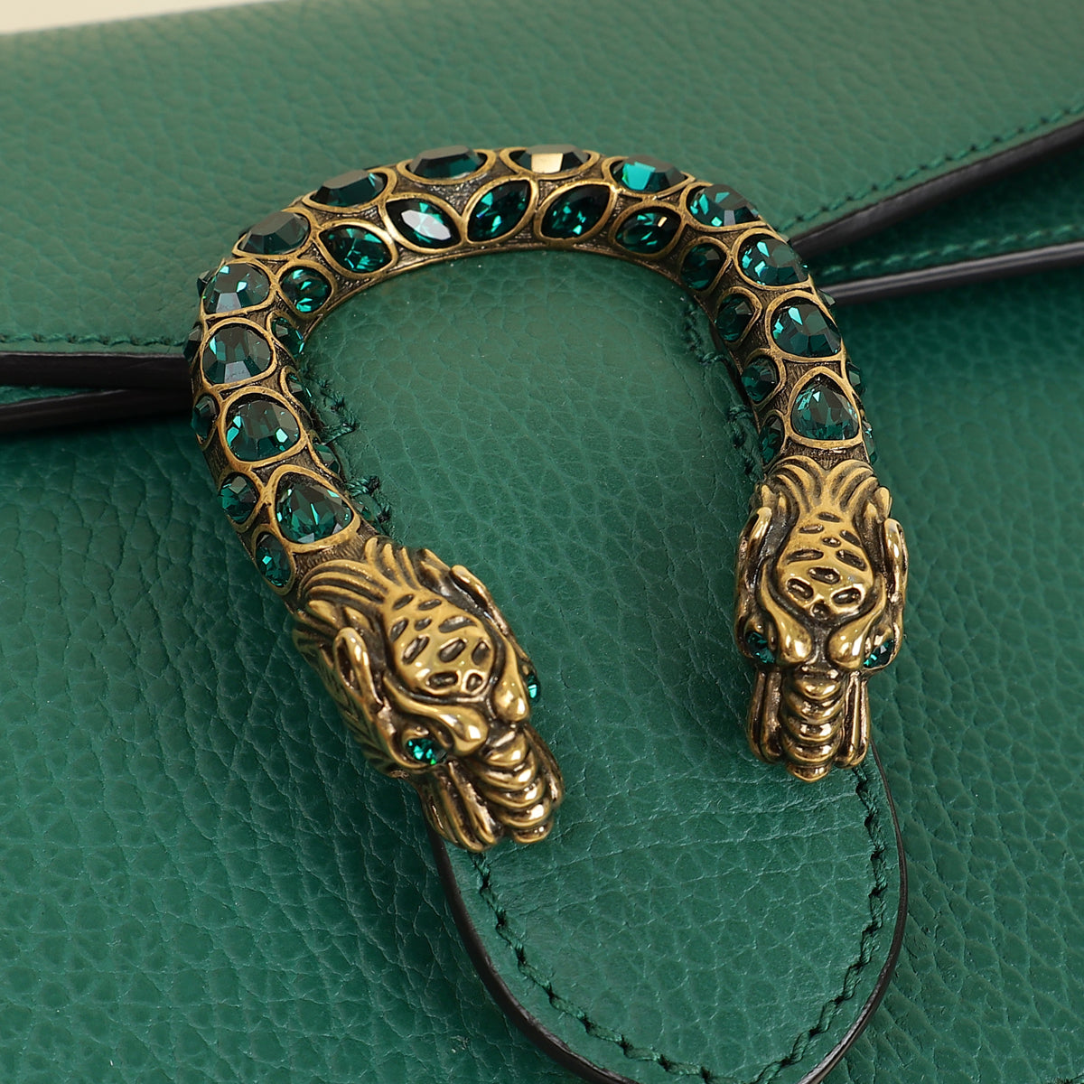 Gucci Green Crystal Dionysus Medium Shoulder Bag-Gucci-THE CLOSET