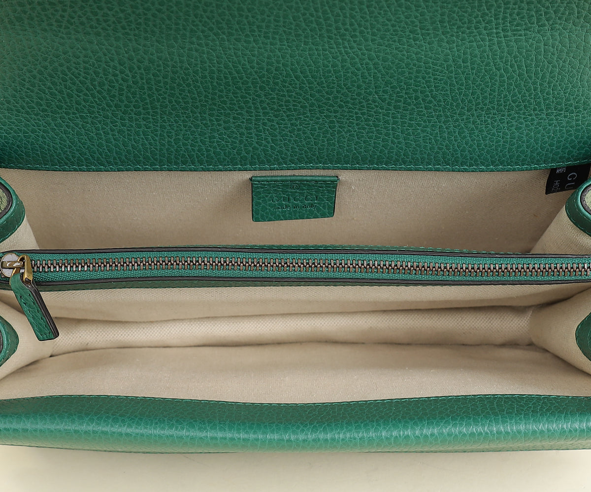 Gucci Green Crystal Dionysus Medium Shoulder Bag-Gucci-THE CLOSET