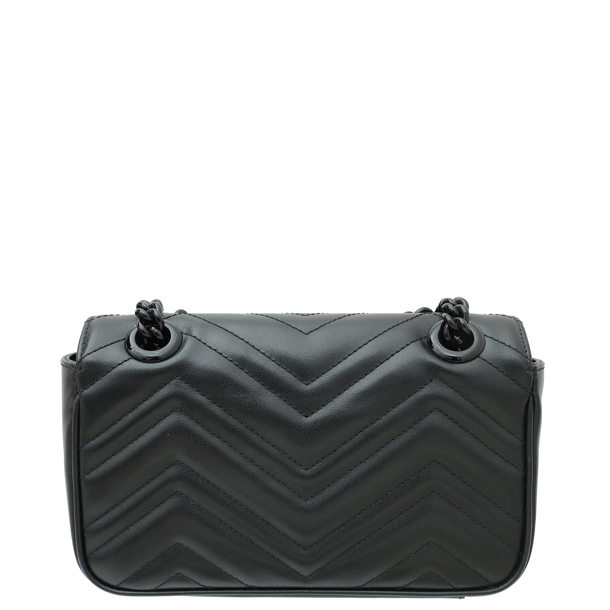 Gucci So Black GG Marmont Mini Shoulder Bag-Gucci-THE CLOSET