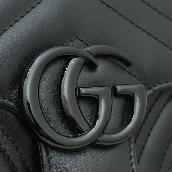 Gucci So Black GG Marmont Mini Shoulder Bag