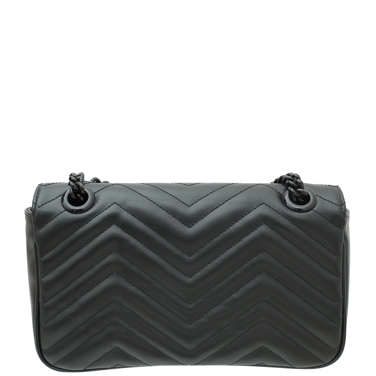 Gucci So Black GG Marmont Small Shoulder Bag-Gucci-THE CLOSET