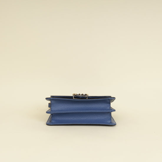 Gucci Blue Interlocking G Flap Small Shoulder Bag-Gucci-THE CLOSET