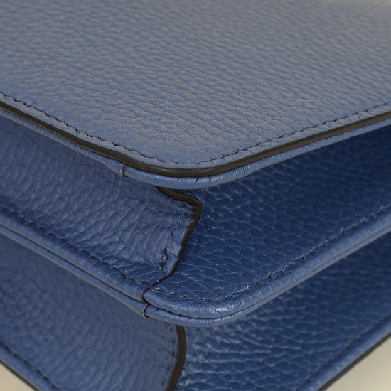 Gucci Blue Interlocking G Flap Small Shoulder Bag-Gucci-THE CLOSET