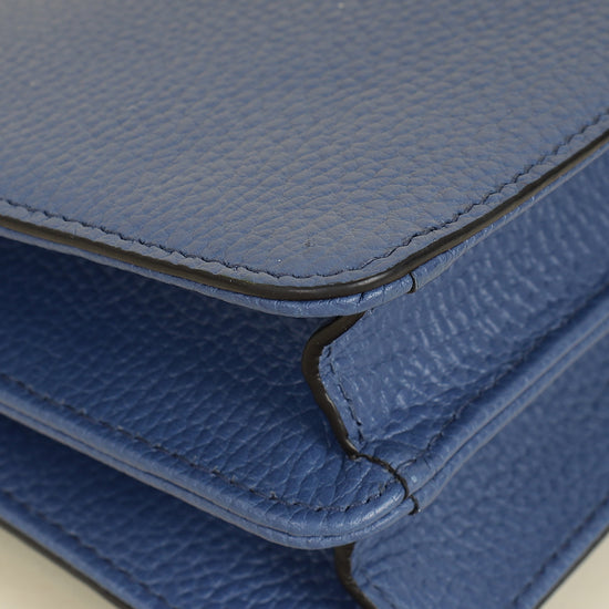 Gucci Blue Interlocking G Flap Small Shoulder Bag-Gucci-THE CLOSET