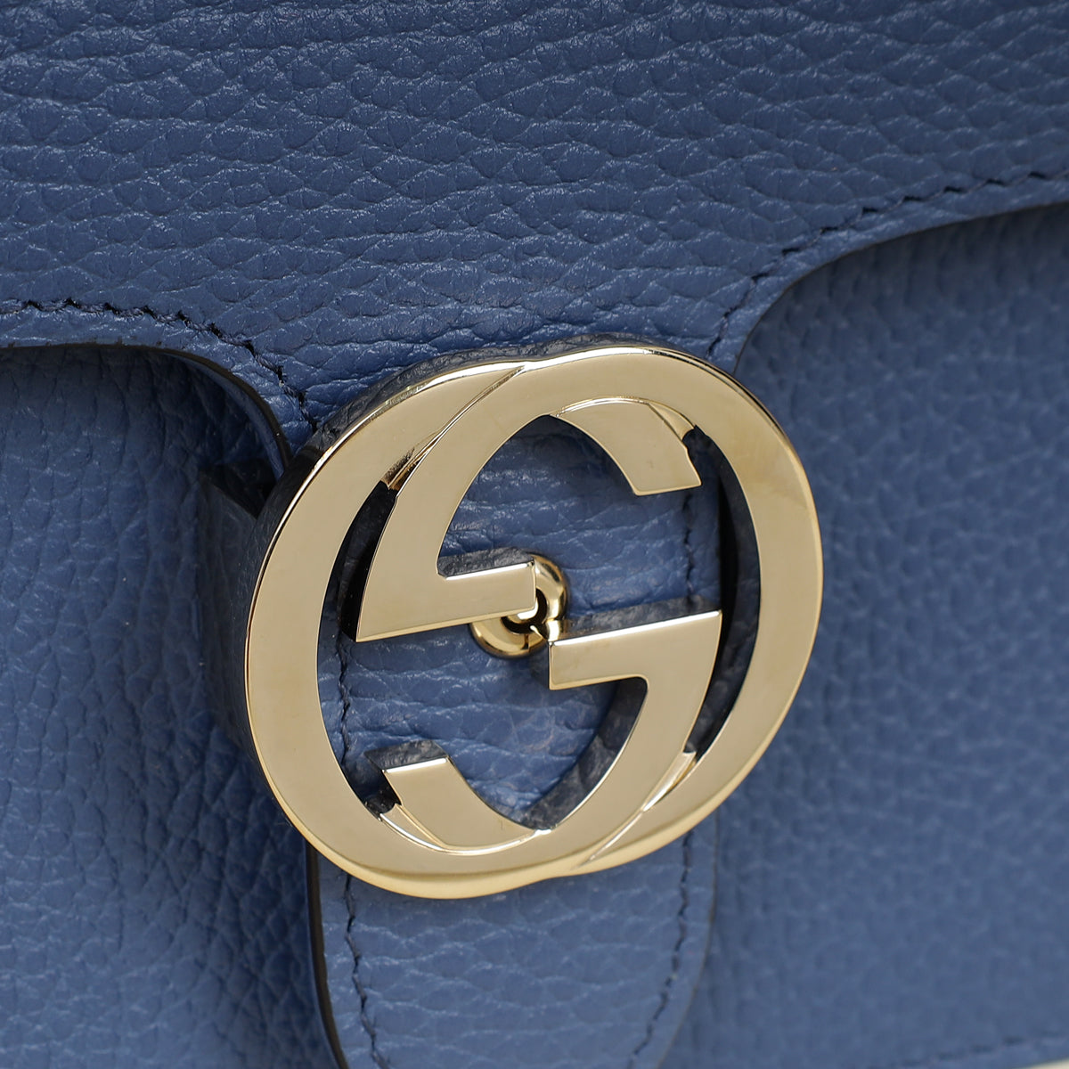 Gucci Blue Interlocking G Flap Small Shoulder Bag-Gucci-THE CLOSET