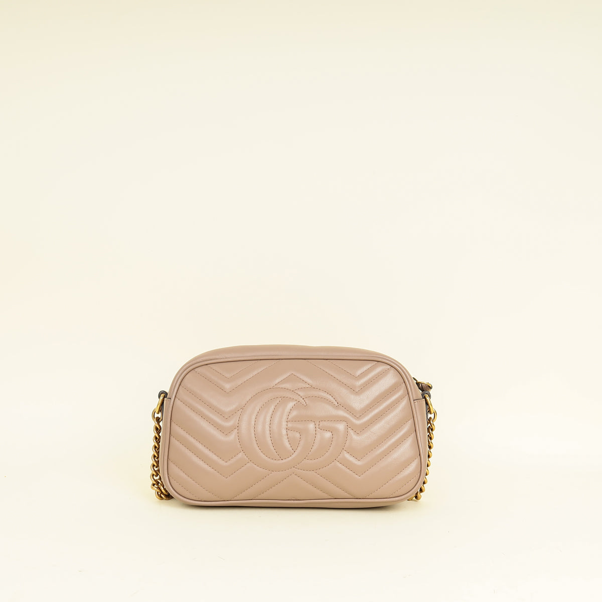 Gucci Taupe GG Marmont Small Camera Bag