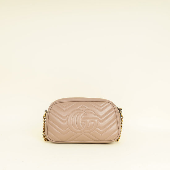 Gucci Taupe GG Marmont Small Camera Bag