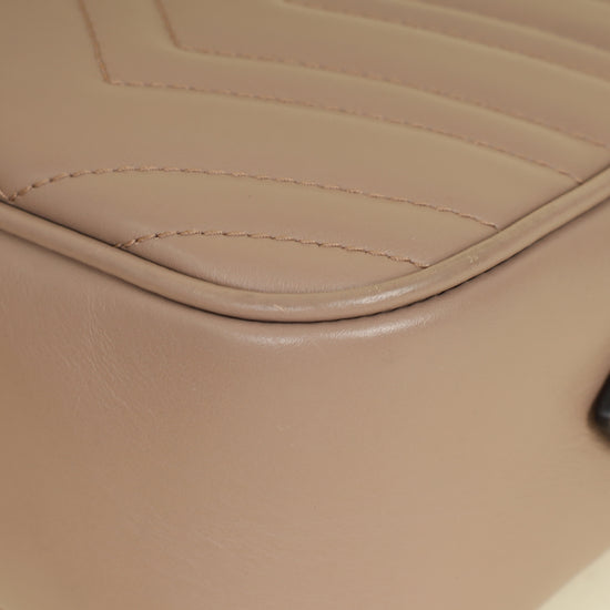 Gucci Taupe GG Marmont Small Camera Bag