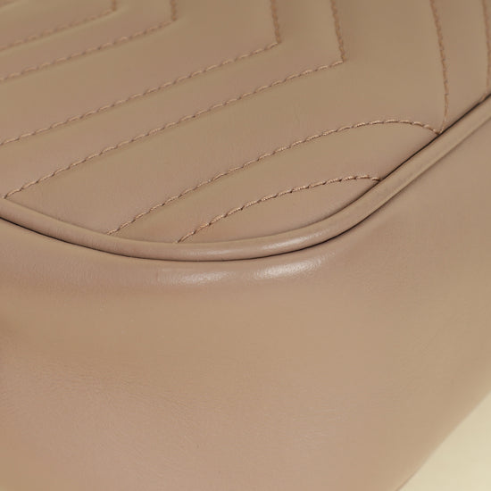 Gucci Taupe GG Marmont Small Camera Bag
