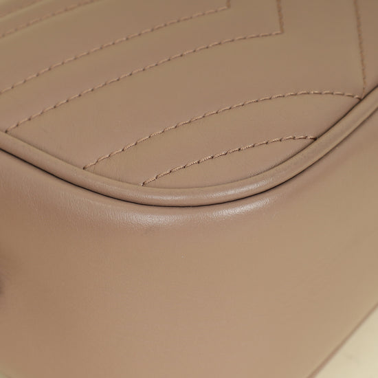 Gucci Taupe GG Marmont Small Camera Bag