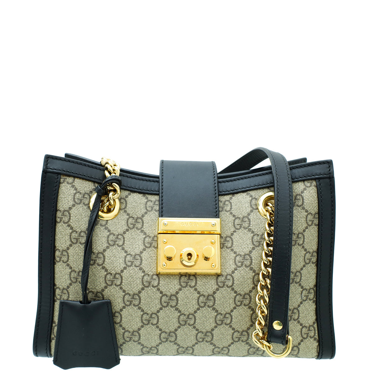 Gucci Bicolor GG Supreme Padlock Small Tote Bag-Gucci-THE CLOSET