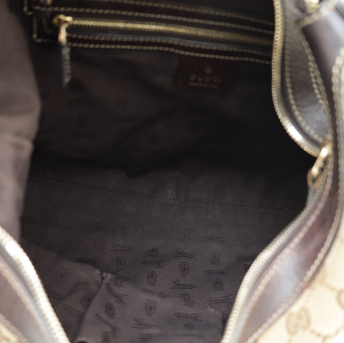 Gucci Bicolor GG Canvas Web Horsebit Tassel Hobo Medium Bag