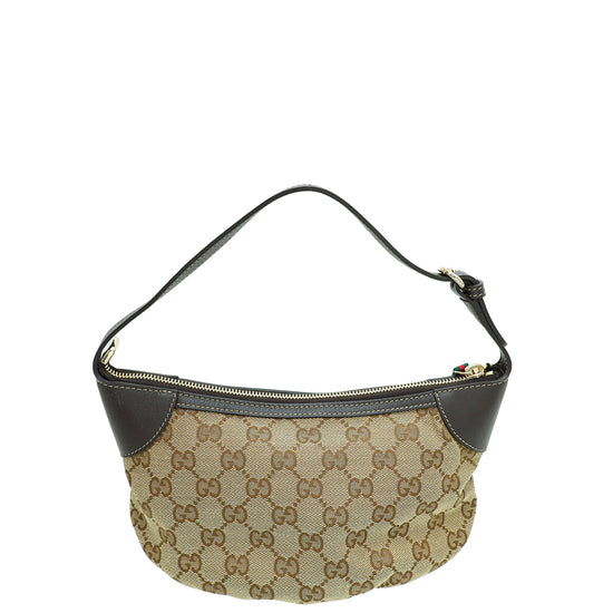 Gucci Brown GG Baguette Small Bag