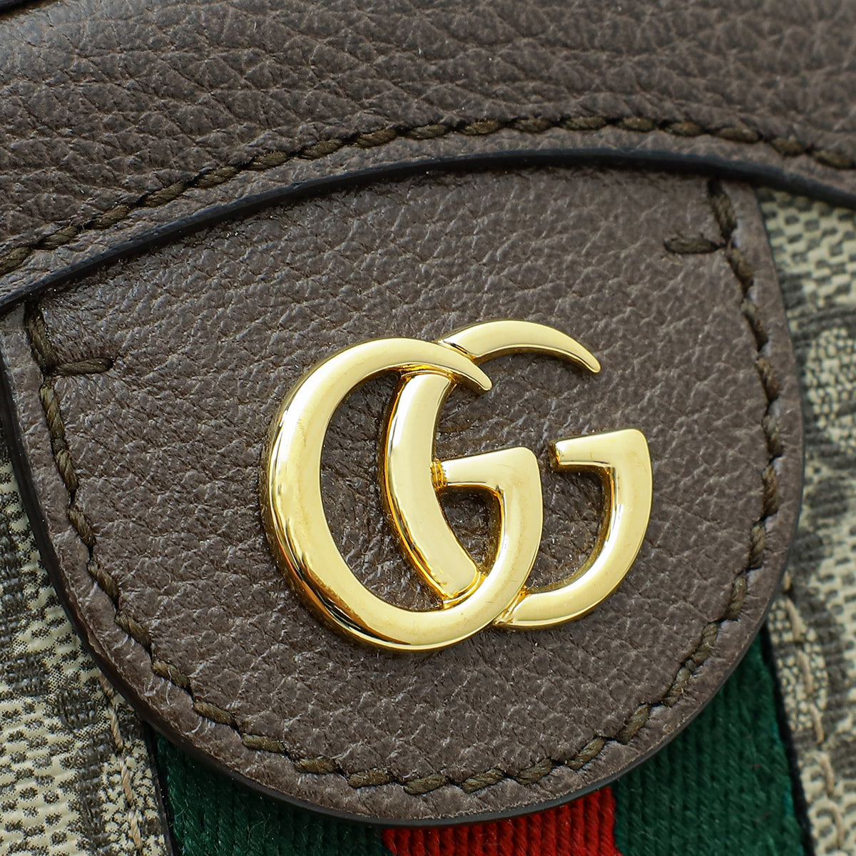 Gucci Ebony GG Supreme Ophidia Round Mini Shoulder Bag