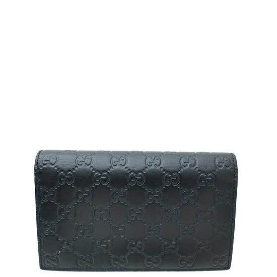 Gucci Black GG Guccissima Signature Chain Wallet – THE CLOSET