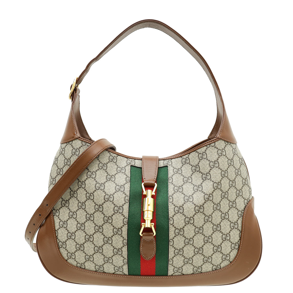 Gucci Bicolor GG Supreme Jackie 1961 Medium Hobo Bag-Gucci-THE CLOSET