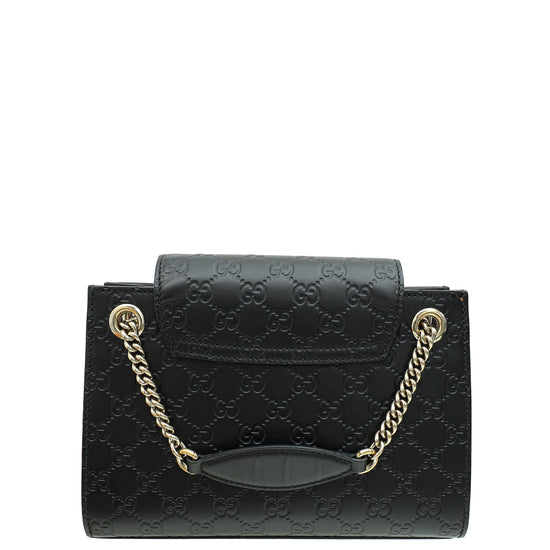 Gucci Black GG Guccissima Emily Small Shoulder Bag