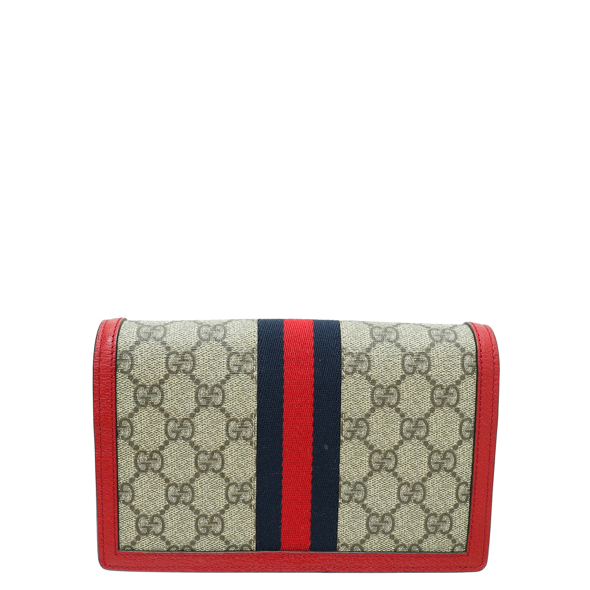 Gucci Multicolor Web Queen Margaret Chain Wallet-Gucci-THE CLOSET
