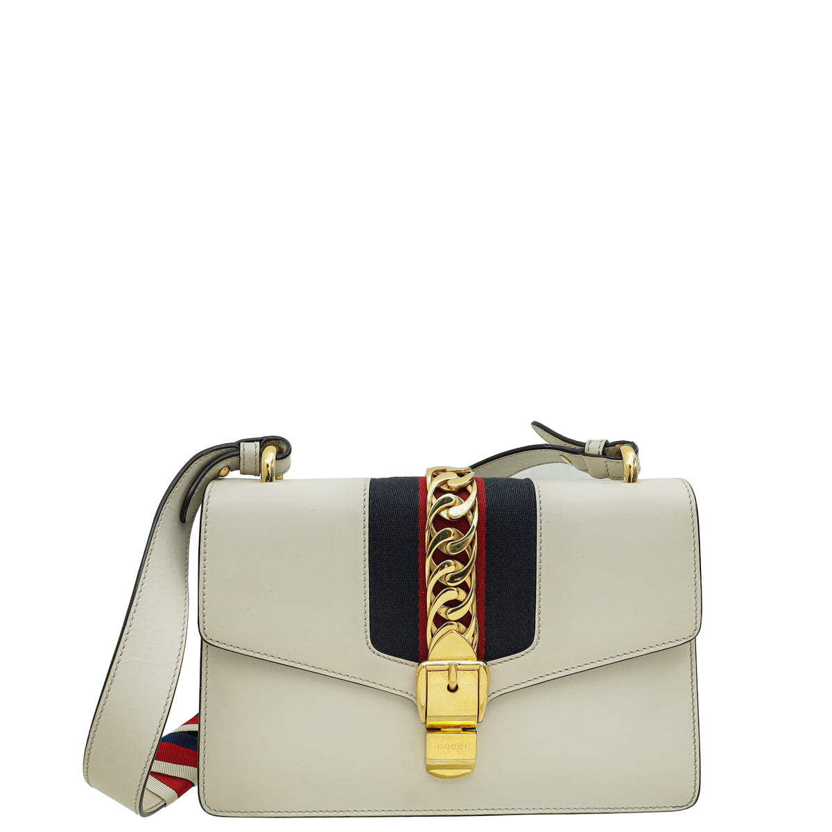 Gucci White Sylvie Small Shoulder Bag-Gucci-THE CLOSET