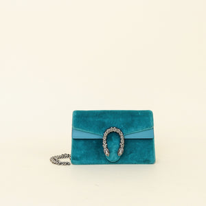 Gucci Turquoise Dionysus Crystal Super Mini Bag
