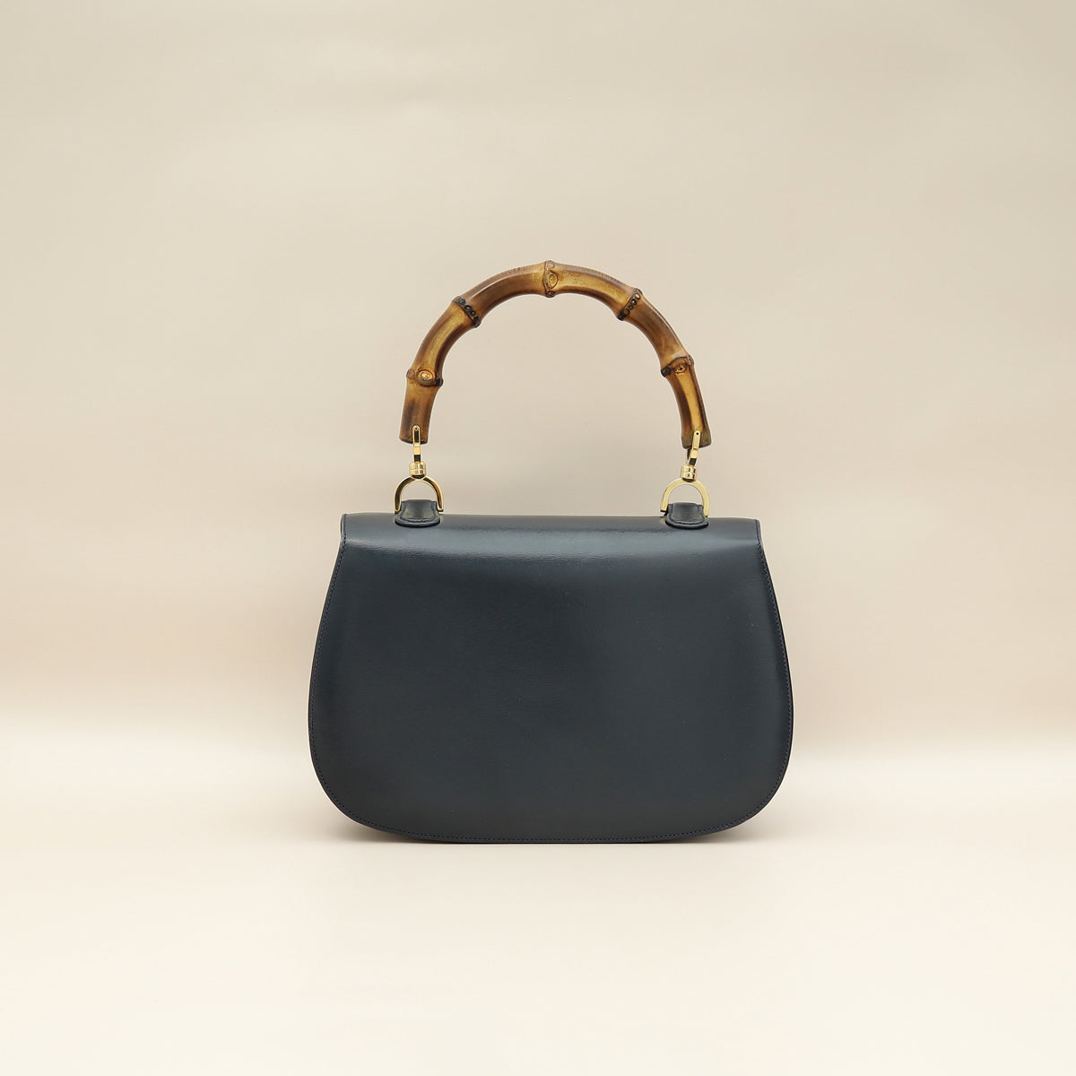 Gucci Navy Blue Bamboo Top Handle Bag-Gucci-THE CLOSET