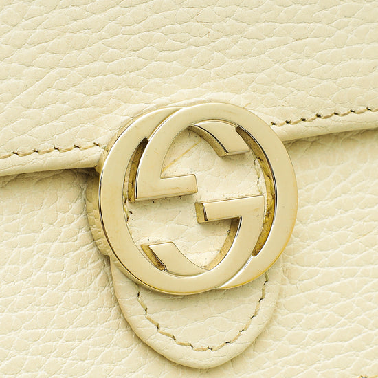 Gucci Ivory Interlocking G Chain Wallet