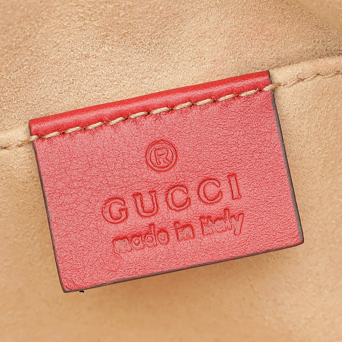 Gucci Red GG Marmont Mini Belt Bag