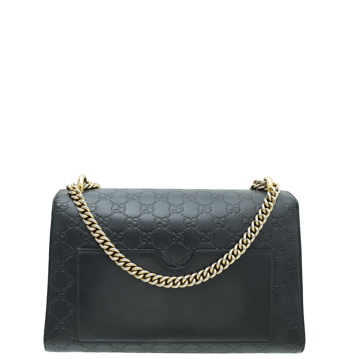 Gucci Black GG Guccissima Padlock Medium Shoulder Bag-Gucci-THE CLOSET