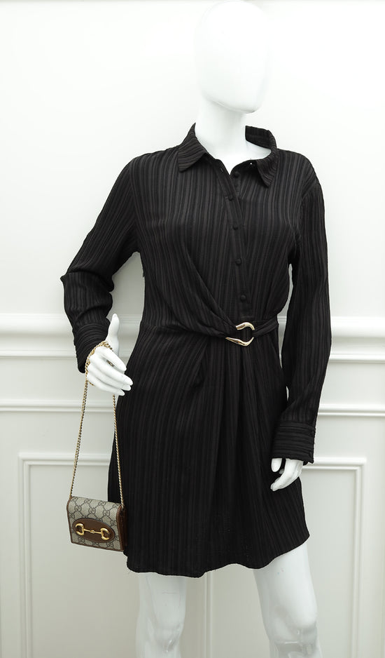 Load image into Gallery viewer, Gucci Ebony 1955 Horsebit Card Case Chain Walle
