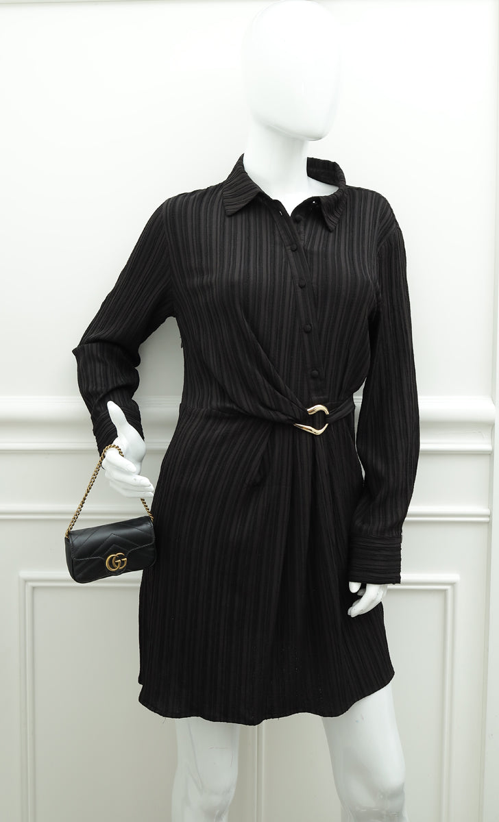 Gucci Black GG Marmont Chain Pouch