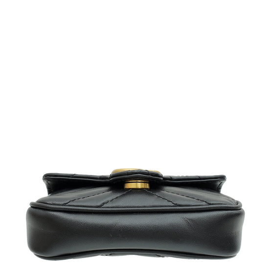 Load image into Gallery viewer, Gucci Black GG Marmont Chain Pouch
