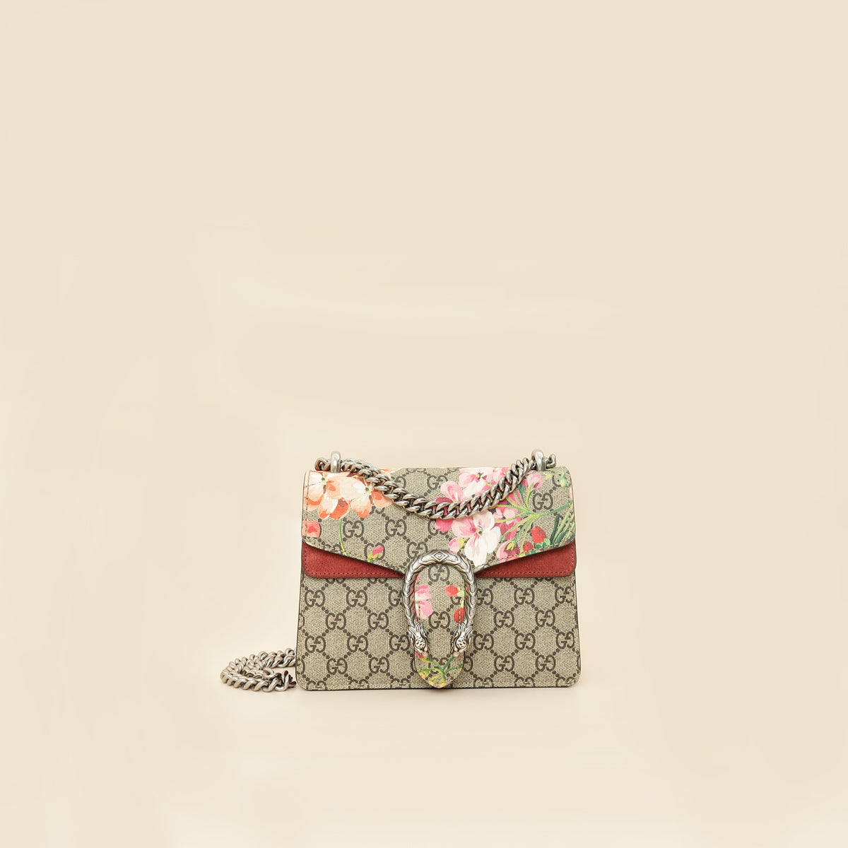 Gucci Bicolor GG Supreme Blooms Dionysus Mini Shoulder Bag-Gucci-THE CLOSET