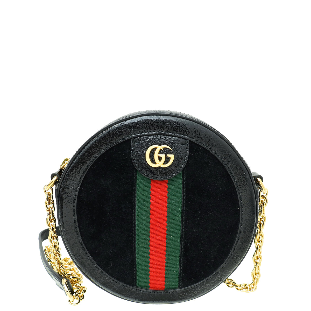 Gucci Black Ophidia Round Mini Shoulder Bag-Gucci-THE CLOSET