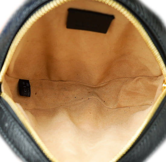 Gucci Black Ophidia Round Mini Shoulder Bag