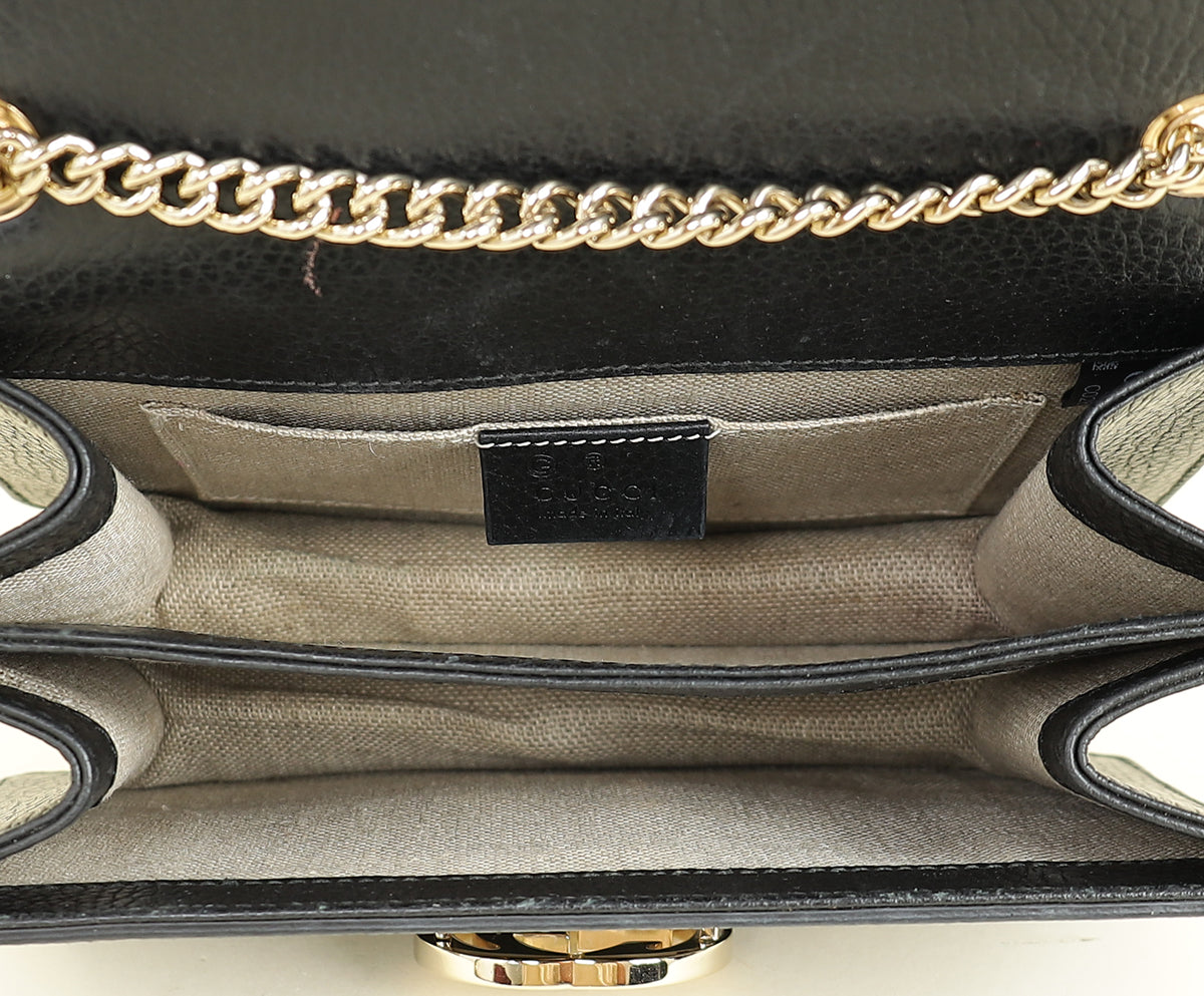 Gucci Black Interlocking G Small Chain Shoulder Bag