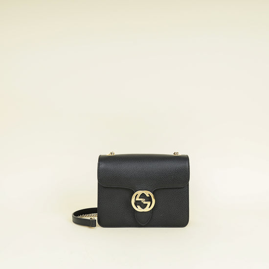 Gucci Black Interlocking G Small Chain Shoulder Bag