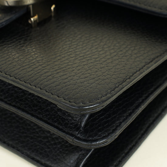 Gucci Black Interlocking G Small Chain Shoulder Bag