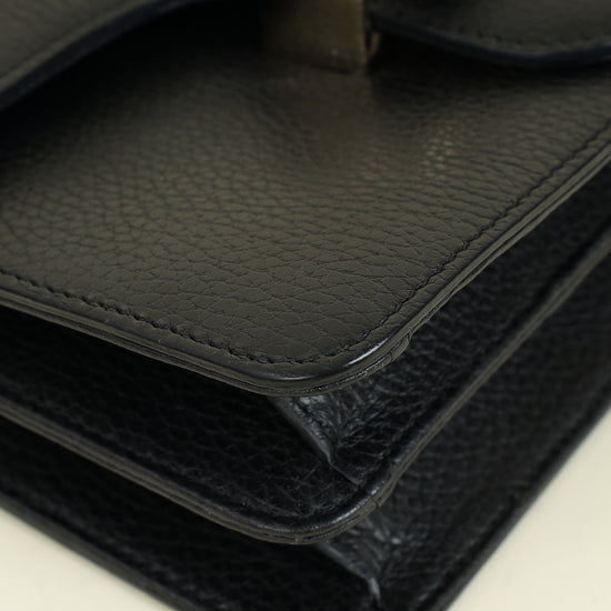 Gucci Black Interlocking G Small Chain Shoulder Bag