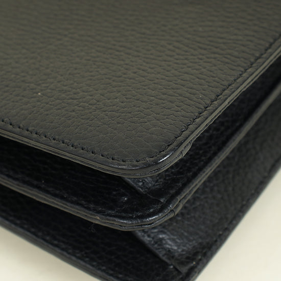 Gucci Black Interlocking G Small Chain Shoulder Bag