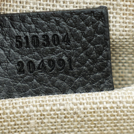 Gucci Black Interlocking G Flap Small Chain Bag