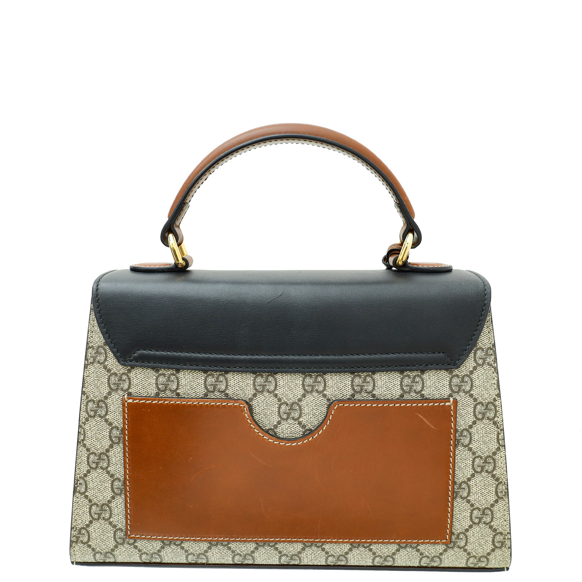 Gucci Tricolor GG Supreme Padlock Top Handle Bag-Gucci-THE CLOSET