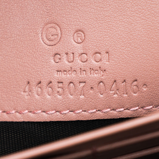 Gucci Dust Pink GG Microguccissima Strap Wallet