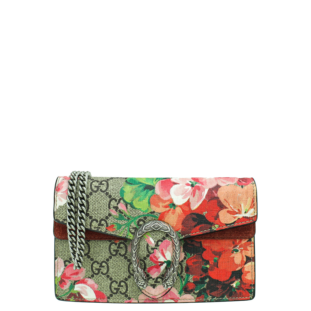 Gucci Antique Rose GG Blooms Print Super Mini Dionysus Bag