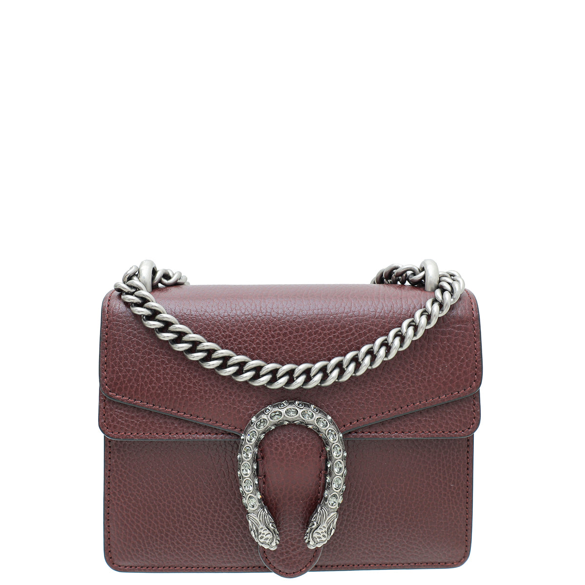 Gucci Burgundy Dionysus Mini Chain Shoulder Bag-Gucci-THE CLOSET