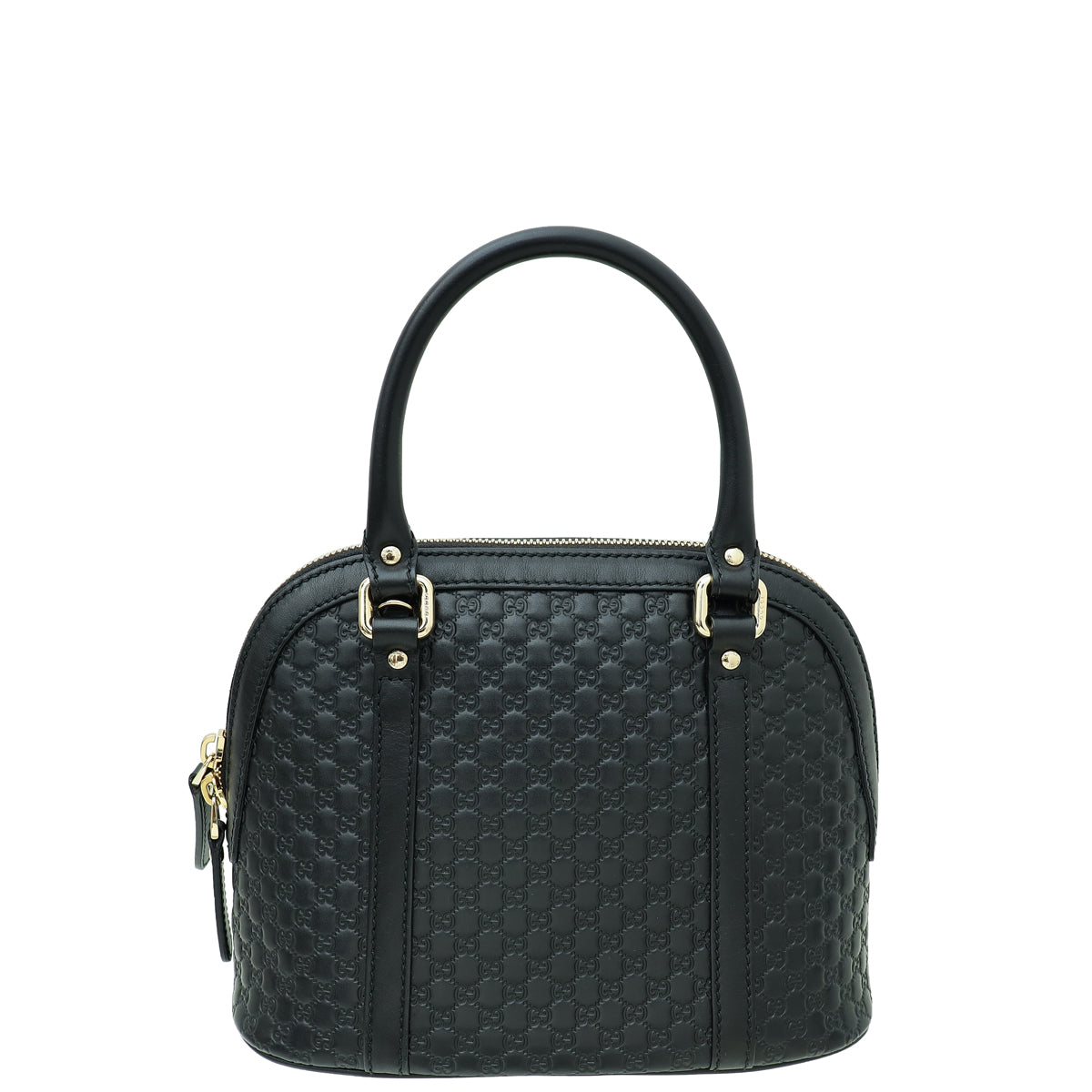 Gucci Black GG Microguccissima Dome Satchel Mini Bag