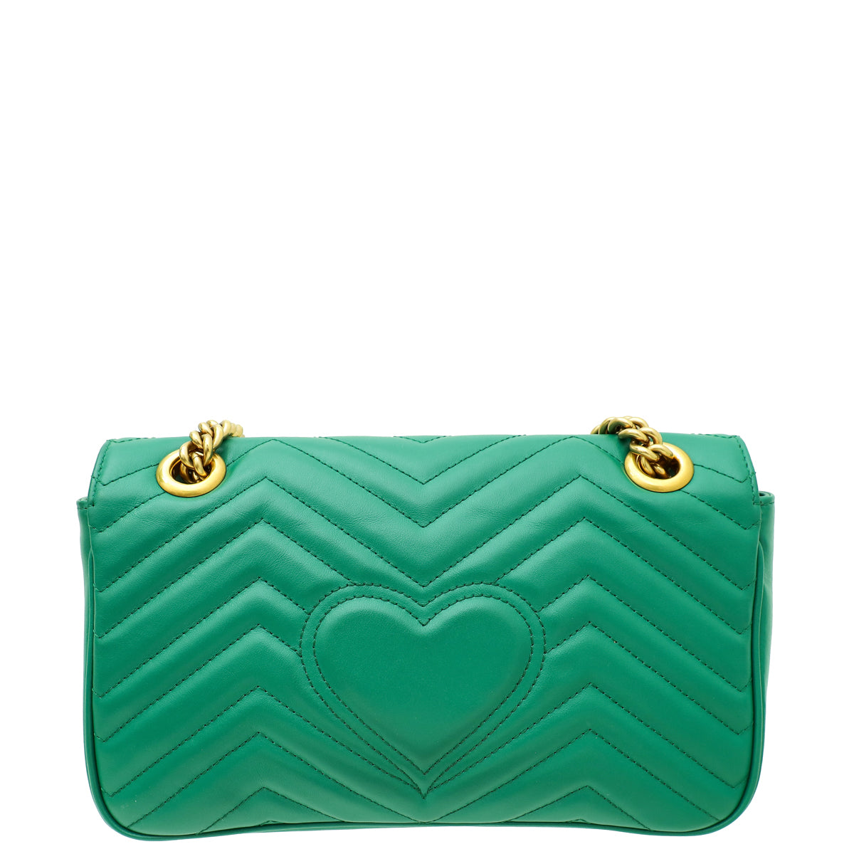 Gucci Green GG Marmont Matelasse Small Shoulder Bag
